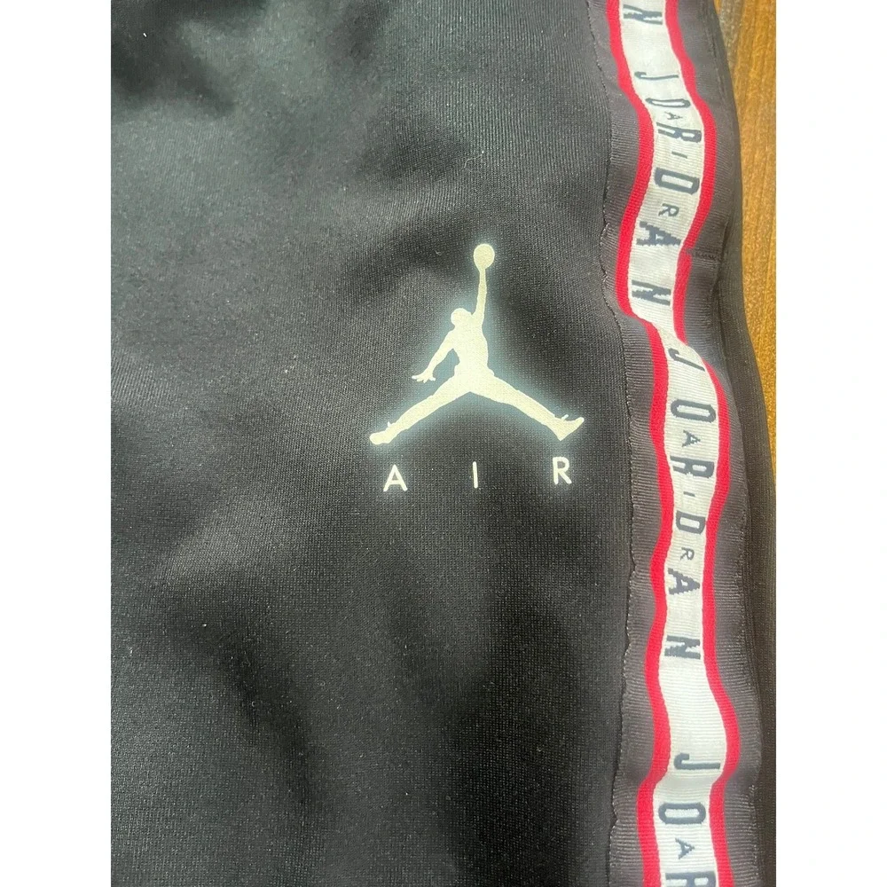 Jordan Air Mens Black Track Pants Side Stripe Joggers Jumpman Logo Small